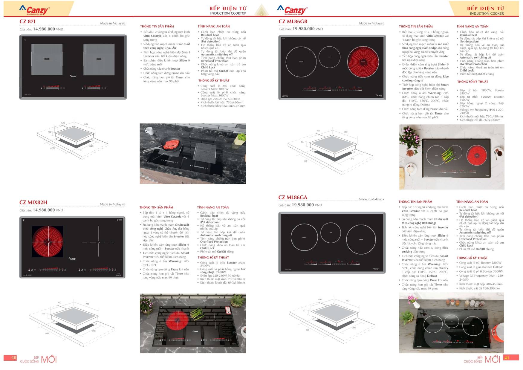 Bếp CANZY Catalogue và Bảng giá mới nhất 2024 /Page 20